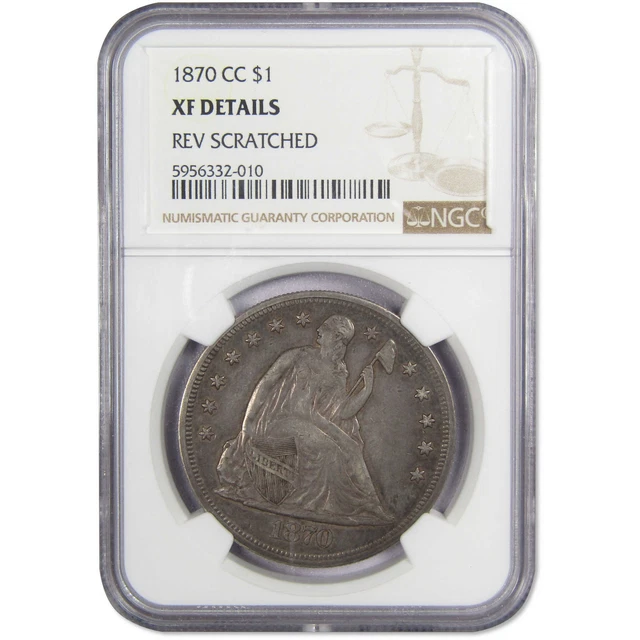 1870 CC Seated Liberty Dollar Extremely Fine Details NGC SKU:IPC6565