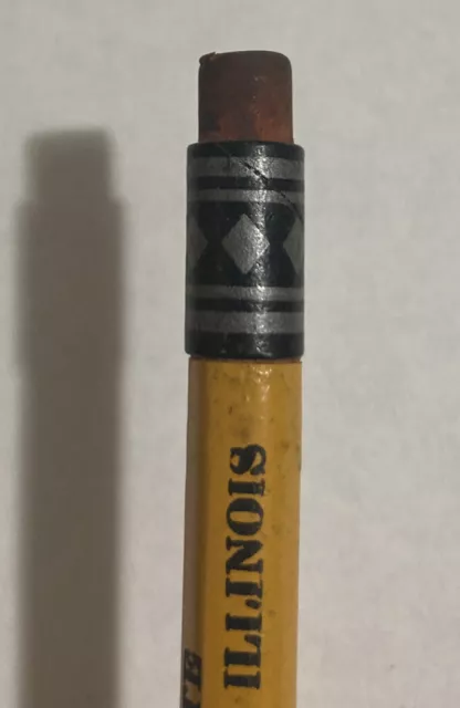 Enis Downing Insurance Wwii Ferrule 2 Digit Mt Pulaski Illinois Vtg  Wood Pencil