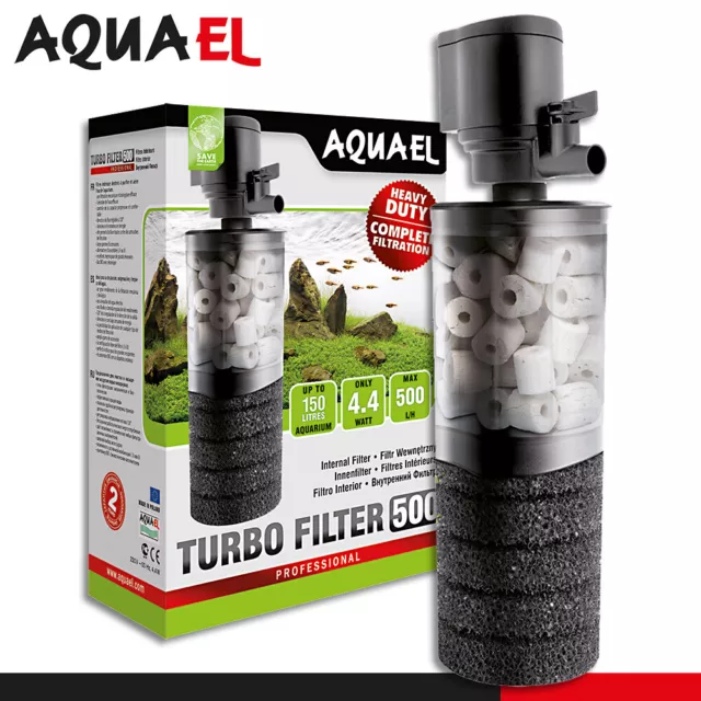 Aquael Turbo Filtre 500 Aquarium Filtre Intérieur Soins D'Eau Nettoyage Poissons