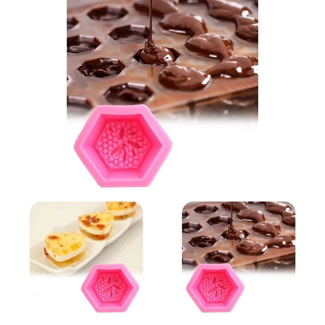 Molde de vela de cera de abejas, fácil de disolver, libre de BPA, molde de jabón de panal de abejas,