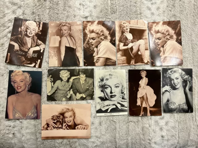 Marilyn Monroe Rare Vintage Postcards/Cards, Unposted LOT OF 11