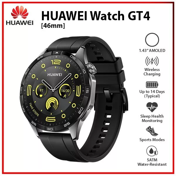 NEW Huawei Watch GT 4 46mm BROWN 1.43 AMOLED Bluetooth iOS Android  Smartwatch