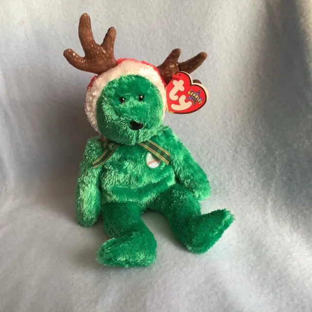 Ty Beanie Babies | 2002 Holiday Teddy | Retired Vintage Holiday Christmas Bear