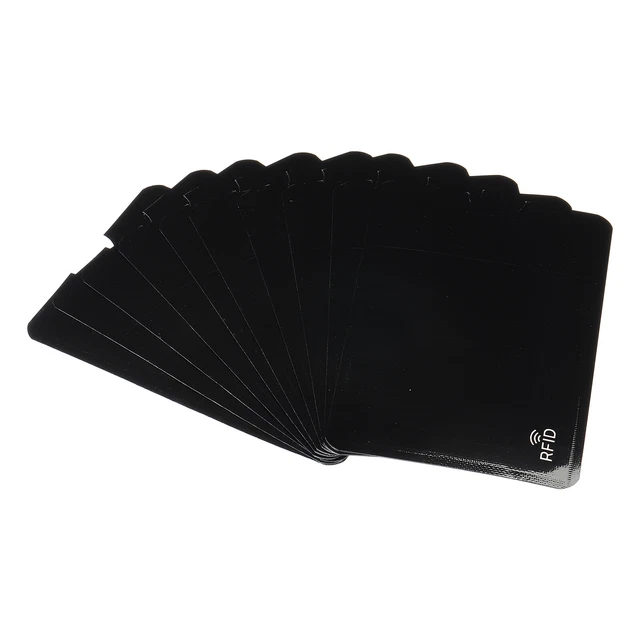 20Pcs RFID Blocking Sleeves Identity Theft Credit Cards Protector Holders Black