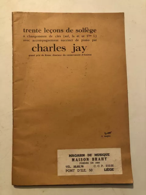 [27563-137] Musique - Charles Jay - Trente Leçons de Solfège