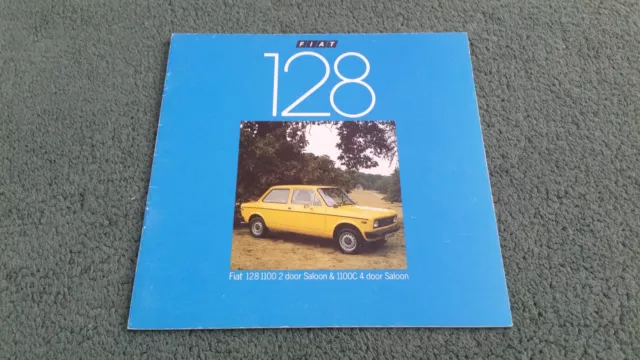 March 1977 Fiat 128 1100 2 door / 1100 C 4 door - UK 16 PAGE BROCHURE