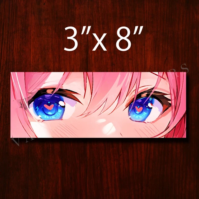 Anime Heart Eyes Cyberpunk WAIFU JDM Car Vinyl Sticker Bumper Decal