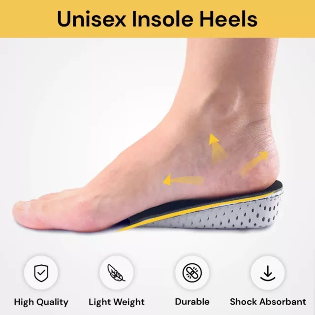 Unisex Insole Heel Lift Insert Shoe Pad Height Increase Cushion Elevator_Taller 2