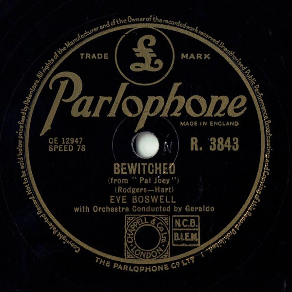 Eve Boswell - Bewitched / Playing With Fire (Shellac, 10")