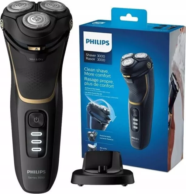 Philips S3333/54 Rasoir à barbe Wet Dry 5D Rotatif Pivot Flex Heads Base de...