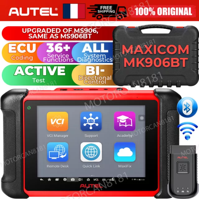 2024 Autel MaxiCOM MK906BT scanners OBD Codage ECU Systèmes Complète Bluetooth