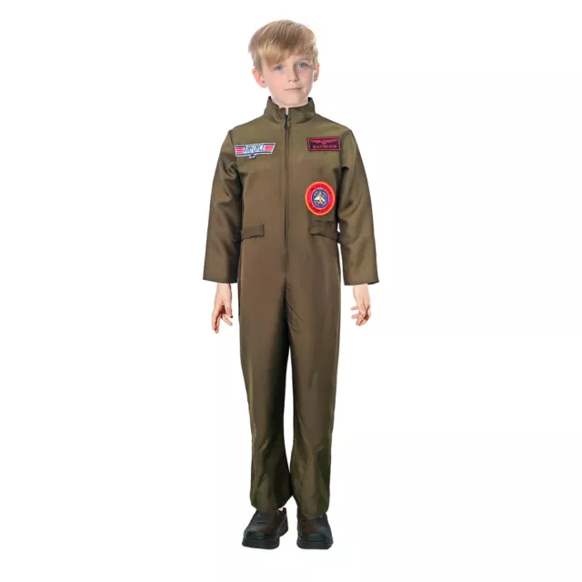 Top Gun Airforce Fighter Pilot Career Kids Boys Costume Book Week Halloween