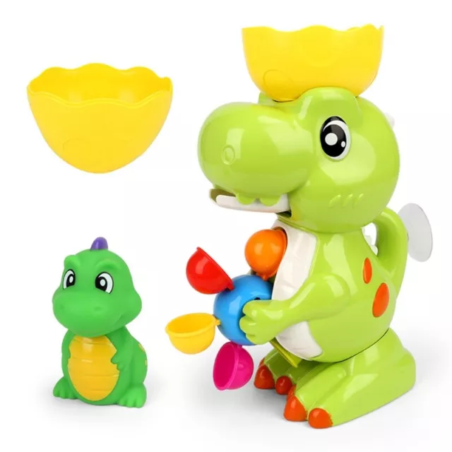 Funny Water Sprinkler Watermill Bath Toy Dino Water for Play Set Toddler Shower