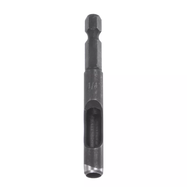 Leather Hollow Punch Hex Shank for Drills, 1/4" Dia Hole Punch for Thick Fabrics