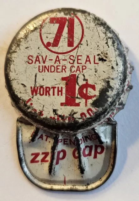 RC Cola .71 Zzip Cap Cork Lined Soda Bottle Cap; Chicago, ILL - Used