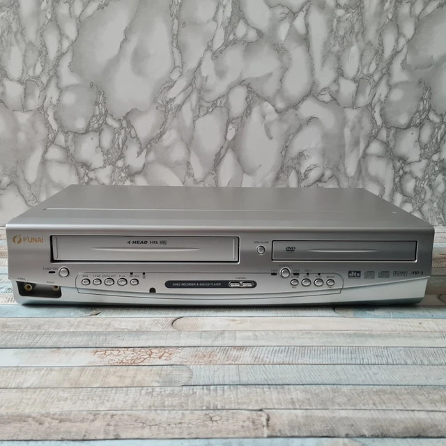 FUNAI DBVR5500 DUAL Deck DVD Player VCR VHS PAL Recorder Combo 4 Head