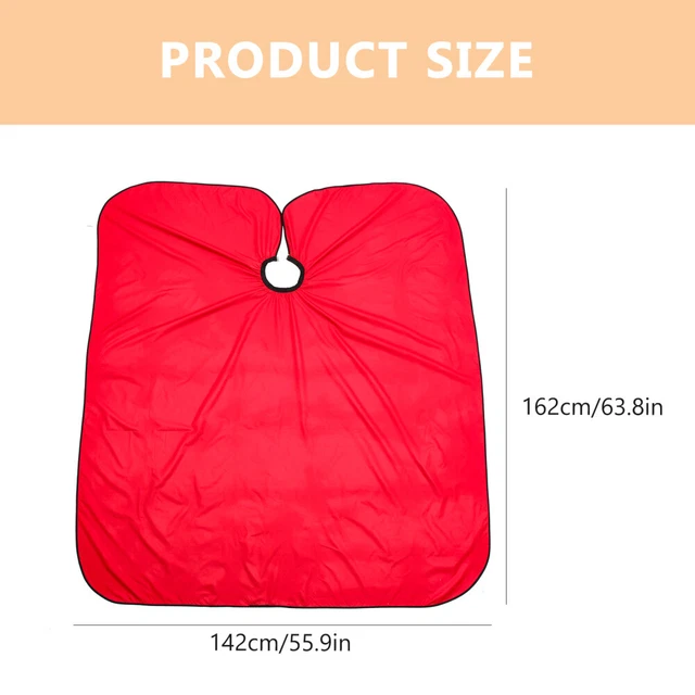 Friseurumhang Aus Polyester (140x120 Cm) – Wasserdichter Schneideakön Für Salon & Zuhause