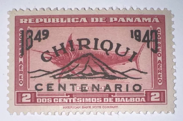 Travelstamps: 1949 Panama Stamps MOGH, Op, Centenary Chiriqui Overprint