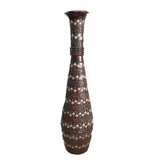 Wooden Beautiful Handicrafts Flower Pot Vase Gamla Home Decorative Set Of 3 Pc