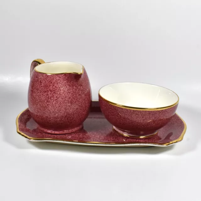 Royal Winton Grimwades Sugar Bowl and Creamer with Underplate