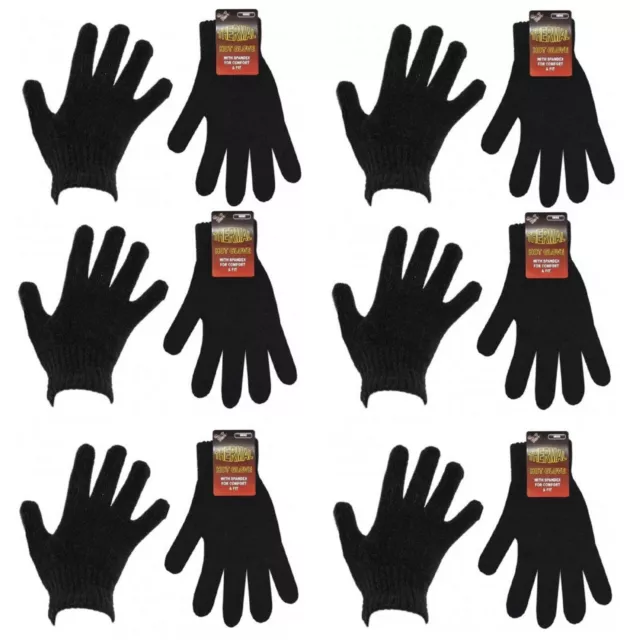 Wholesale Joblot Mens Comfort Warm Hot Thermal Gloves Black & Assorted One Size