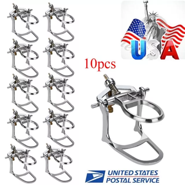 10X Dental Lab Low Arch Denture Chrome Articulator Chrome Plated Metal