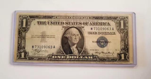 Series 1935 E Blue Seal $1.00 One Dollar Silver Certificate Note