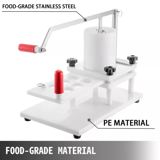 VEVOR Burgerpresse Edelstahl Burger Pattypresse Gewerblich 130mm Hamburgerpresse 2