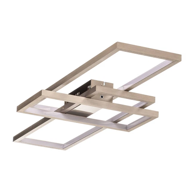 Lampada da soffitto LED Charis telaio quadrato nichel WiZ Smart controllabile app RGBW Lindby