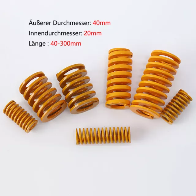 40 Außendurchmesser & 20mm Innendurchmesser Gelbe Hochlast-Druckknopf-Feder ISO