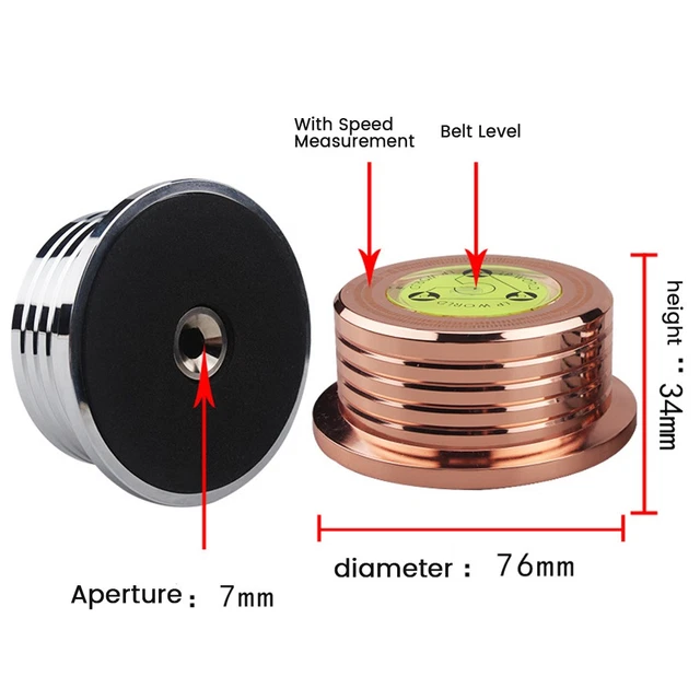 Stabilizzatore Per Vinile In Alluminio Yeruvce - Peso HiFi 50Hz Per Giradischi