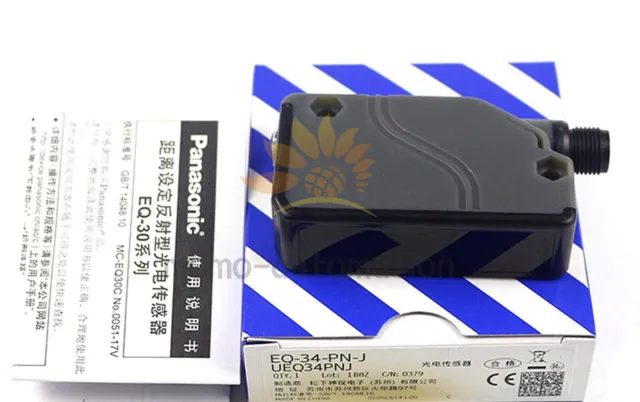 New Panasonic Sunx Eq-34-Pn-J Eq34Pnj Reflective Photoelectric Sensor 1Pcs