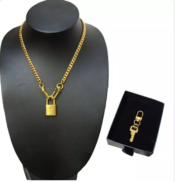 Louis Vuitton Authentic Lock  With  Necklace,LV Lock Pendant , LV necklace  24"