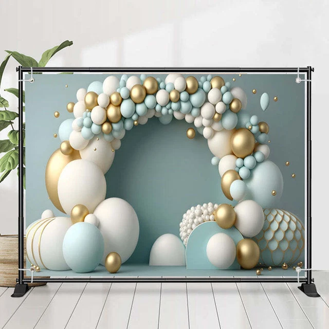 Holy Rose Blue Door Birthday Cake Smash Backdrop