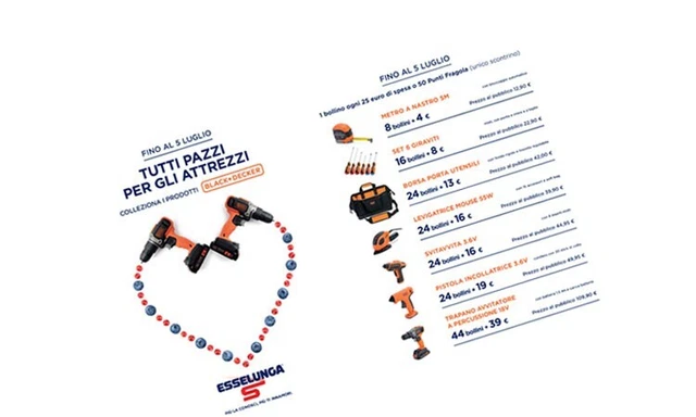 Ritiro In Zona: Lotti Da 10 Bollini Adesivi Esselunga Attrezzi Black+Decker