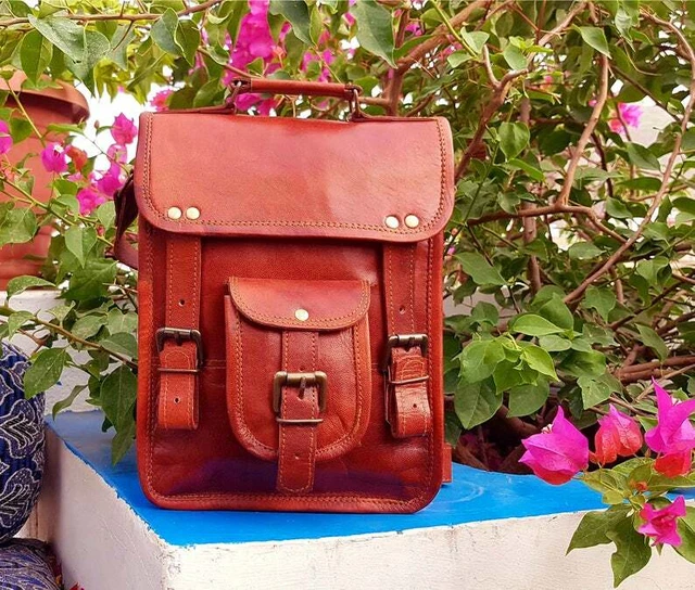 Vintage Men's Retro Satchel Genuine Leather Cross Body Messenger Shoulder Bag