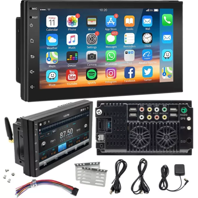 DAB+ Android 13 Autoradio 2 DIN 32G Carplay 7 Zoll GPS NAVI RDS Bluetooth Kamera