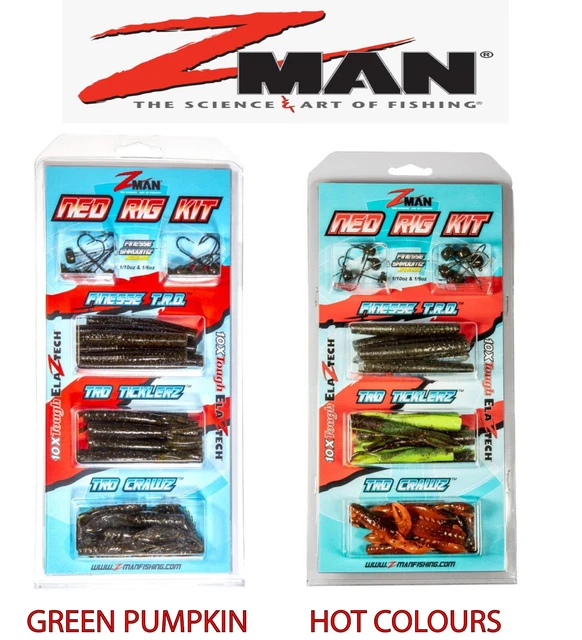 Z-Man NED Rig Angelset 32 Stück Finesse Raubtier Angeln Köder Barsch Hecht