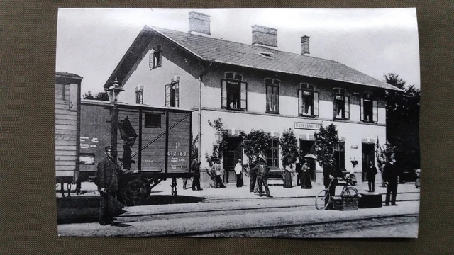 8740 Pressefoto DAMPFLOK / Bhf. RADKERSBURG um 1900 /2