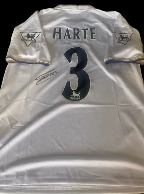 Ian Harte Leeds United Hand Signed 2000-02 Home Shirt