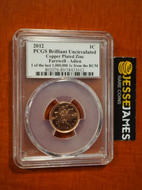 2012 1C Canada Cent Pcgs Brilliant Uncirculated Susanna Blunt Signed Last Cent! 2