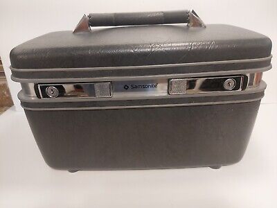 Vintage Samsonite Makeup Case Luggage Profile II Dark Grey no keys