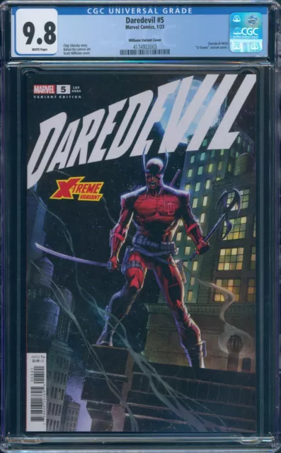 Daredevil #5 CGC 9.8 Scott Williams X-Treme Variant Marvel 2022 Freshly Graded