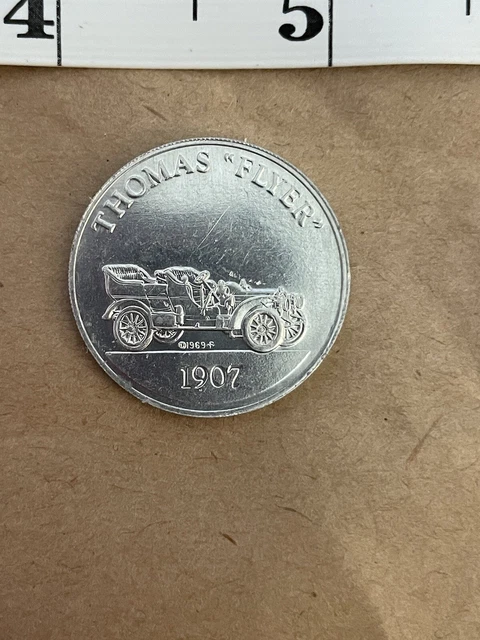 SUNOCO ANTIQUE CAR Coin Series 2 Thomas Flyer 1907 Token Franklin Mint