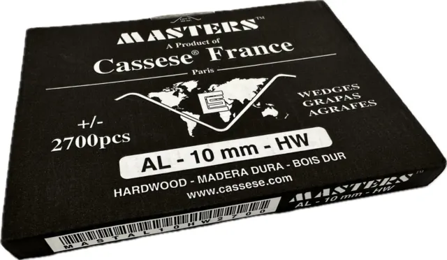 Cassese Masters XS Agrafes AL 10mm Bois Dur Boite De 2700