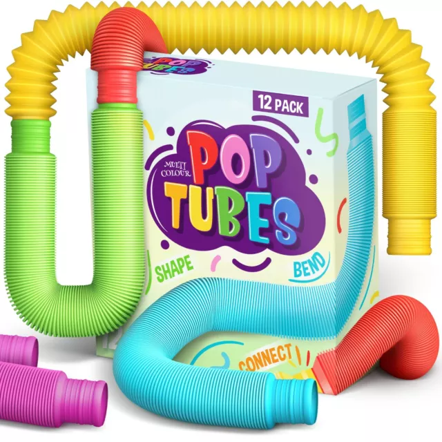 Pop Tubes Fidget Sensory Toys Autism Calming Kid Adult Stress Relief Anxiety Aid