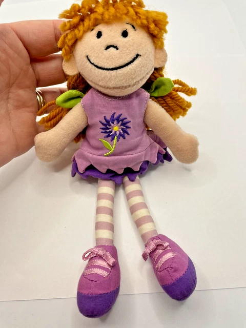 JELLYCAT RAG DOLL Style Toy Girl with Purple Flower Dress Approx 9