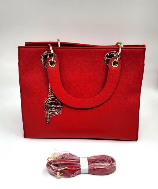 BADGLEY MISCHKA Studio Red Vegan Leather Tote Crossbody Bag $129 Never used