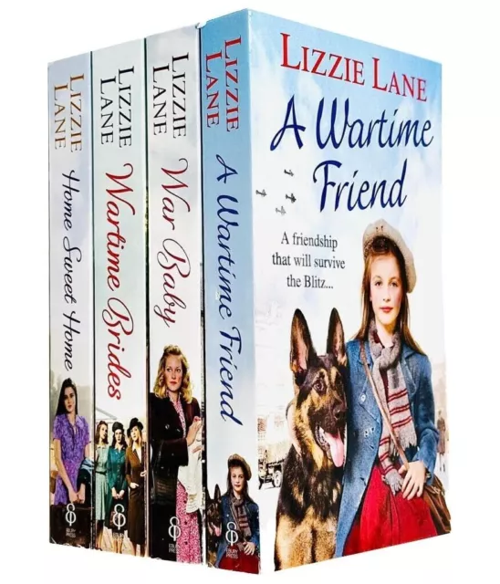 Lizzie Lane 4 Books Collection Set Wartime Friend, War Baby, Wartime Brides NEW