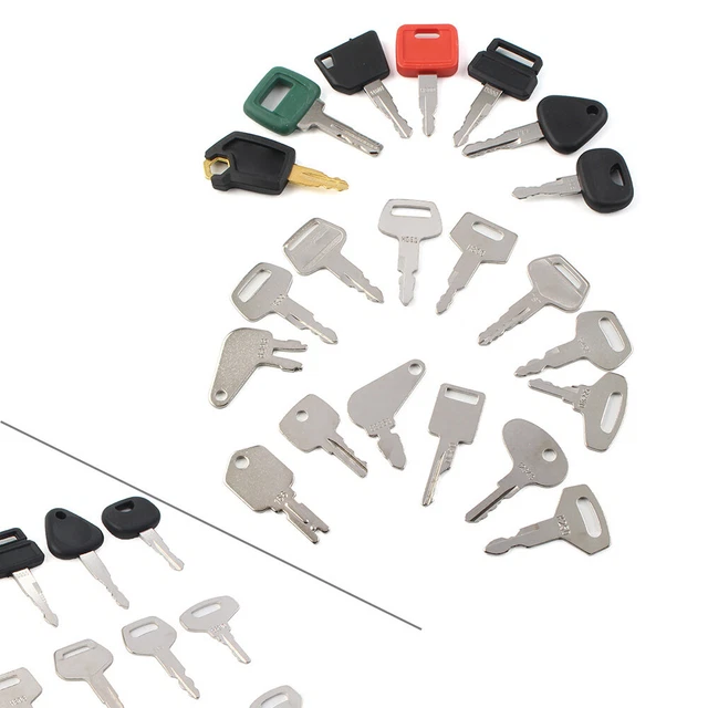 12 Heavy Equipment Construction Ignition Key Set For Cat For John Deere